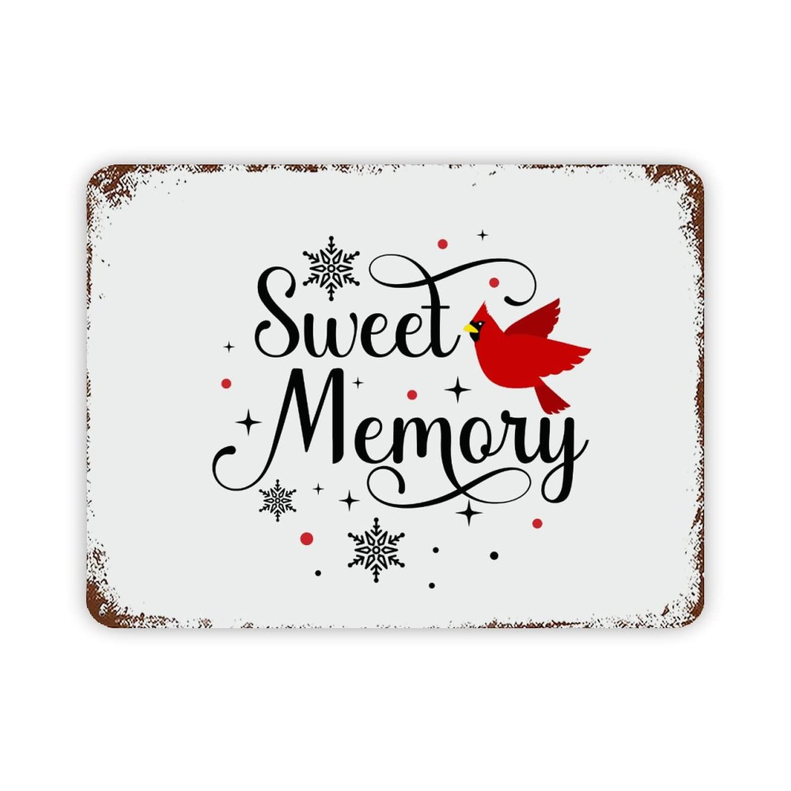 ENEDNATE Christmas Metal Sign,Inspirational Quote Metal Sign Sweet Memory Retro Decorative Aluminum Tin Signs 12x16 Inch Man Cave Street Metal Sign for Office School Classroom Nursery Decoration