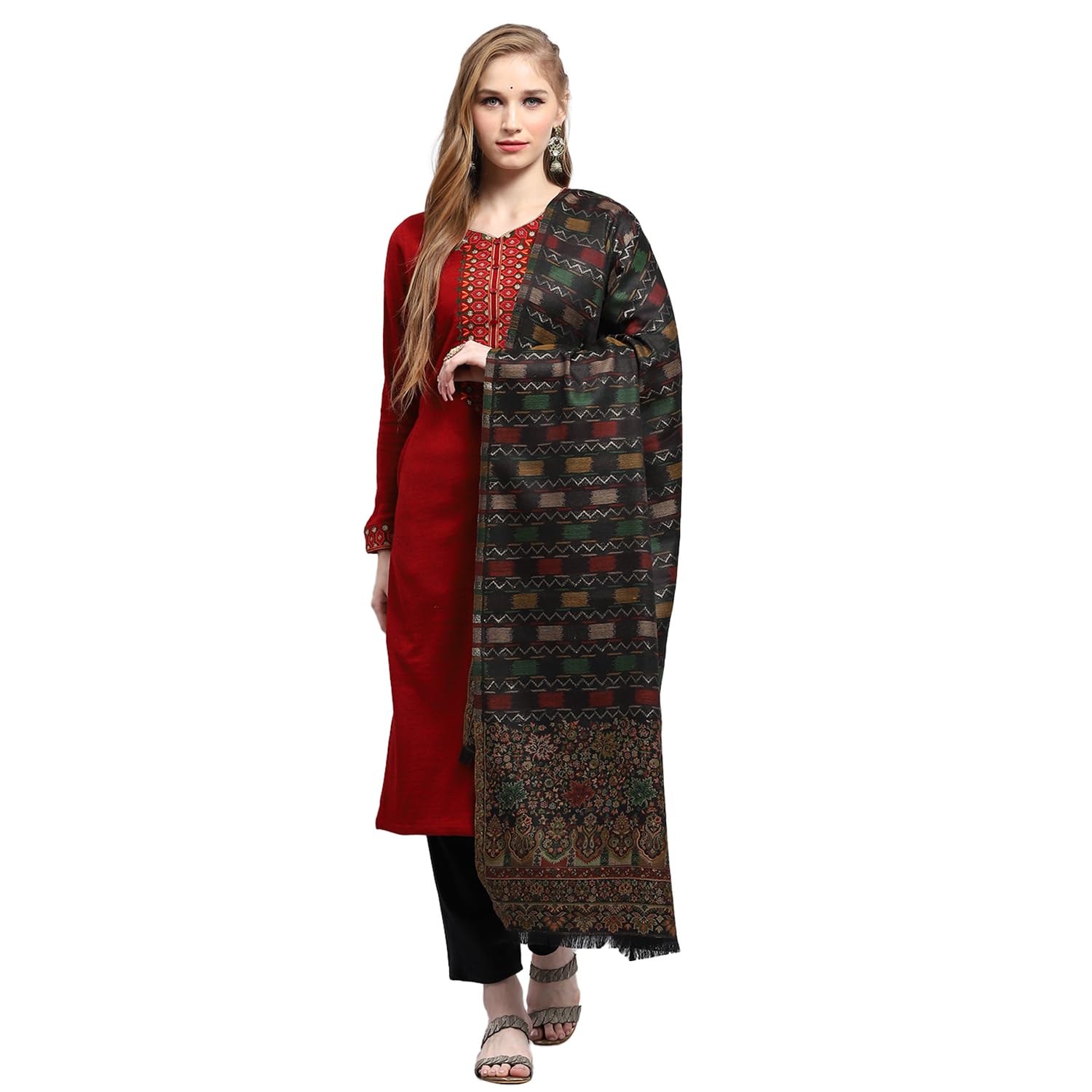 Womens Self design Shawl (224SHW6903)-image-43