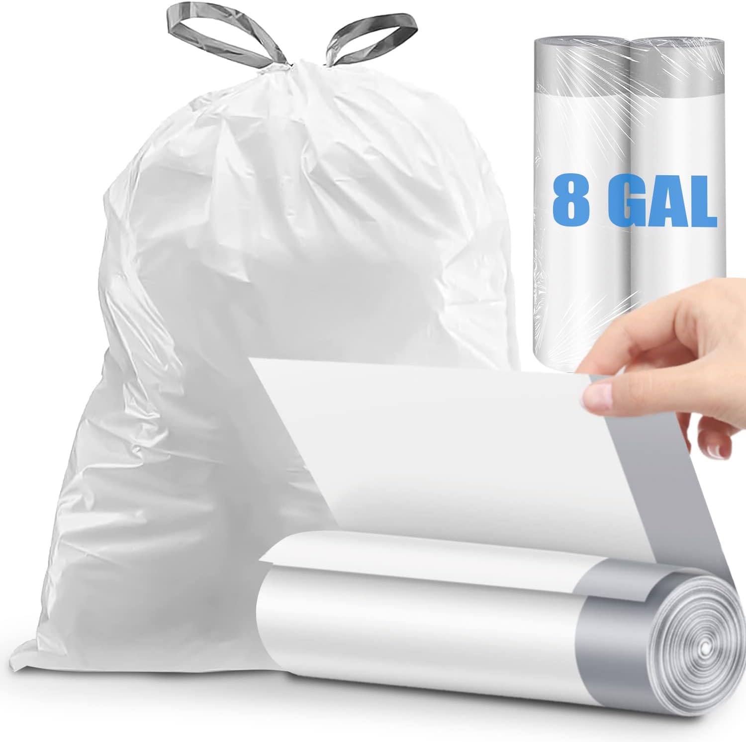 Charmount Kitchen Trash Bags Drawstring,78 Gallom Medium