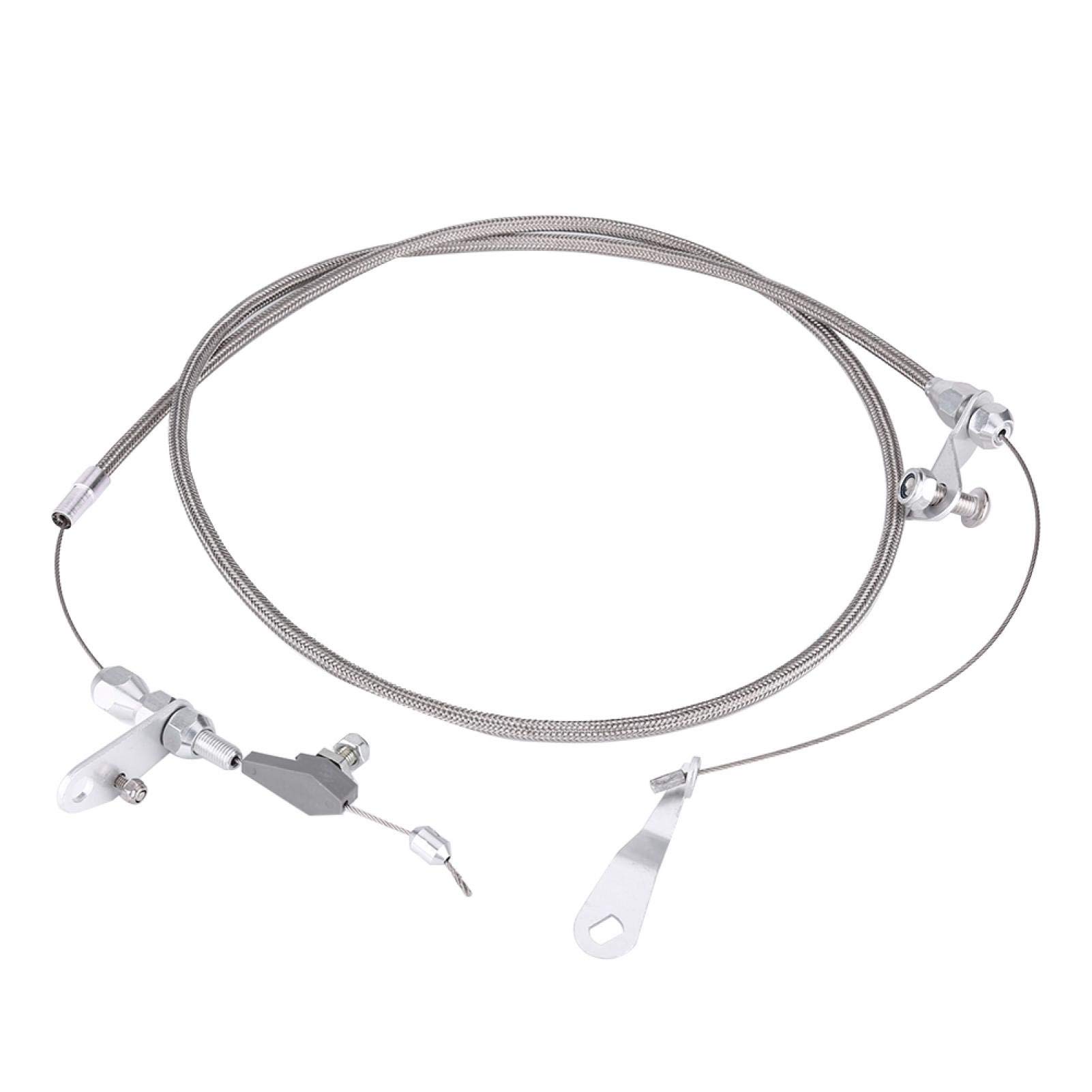 Kabel Aramox Kickdown, Pleciony Kabel ze Stali Nierdzewnej Down Transmisja Detent Kickdown Silver dla C6