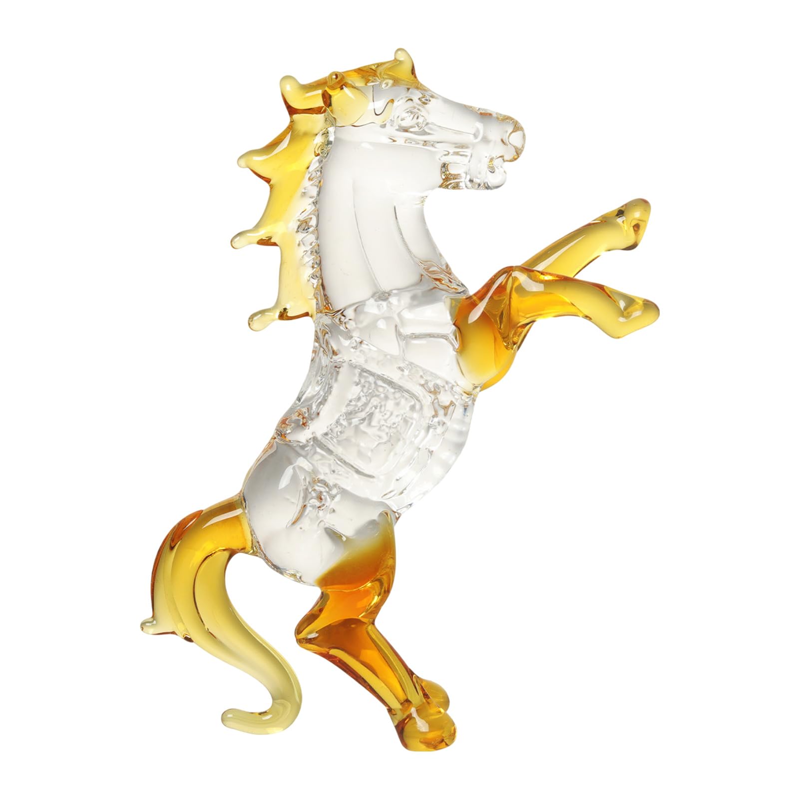 Msioytog Symbolic Crystal Horse Statue Year of Horse Chinese Zodiacs Decors with Good Luck for Home Fengshui Ornament Crystal Figurine