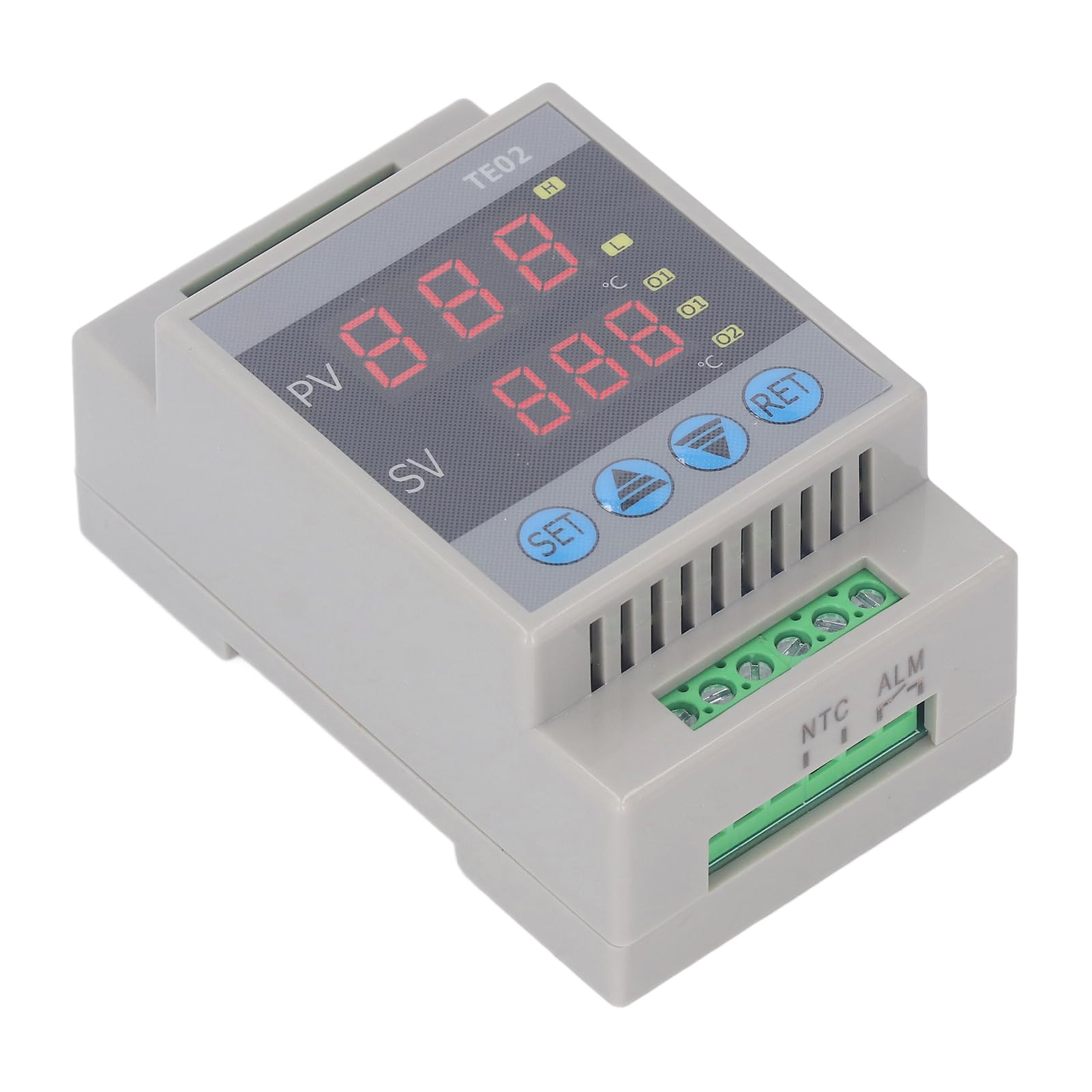 Controlador de Temperatura Micro de Carril DIN Módulo de Termostato con Pantalla Digital 220VAC de Alta Precisión para Control de Temperatura