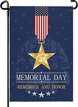 Memorial Day Garden Flags Celebration Patriotism Decorative Yard Flags Double Sided 12x18 Inch Design Lawn Small Flag for outside Home Outdoor Decor All Seasons Holidays Decoration