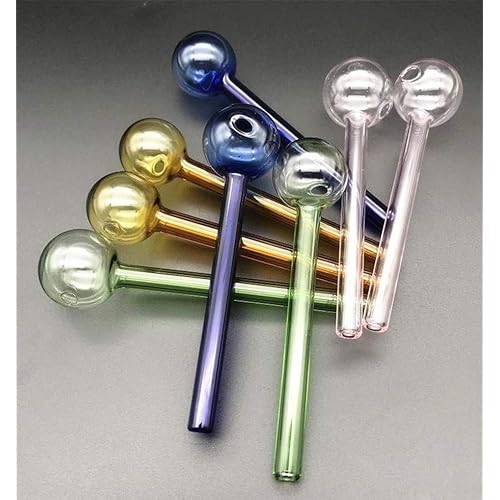 8 Pcs 4 inch Multicolor Öil làmp Búrñer Handmade Glàss Tube Hèàt Cleàr p-Pipe