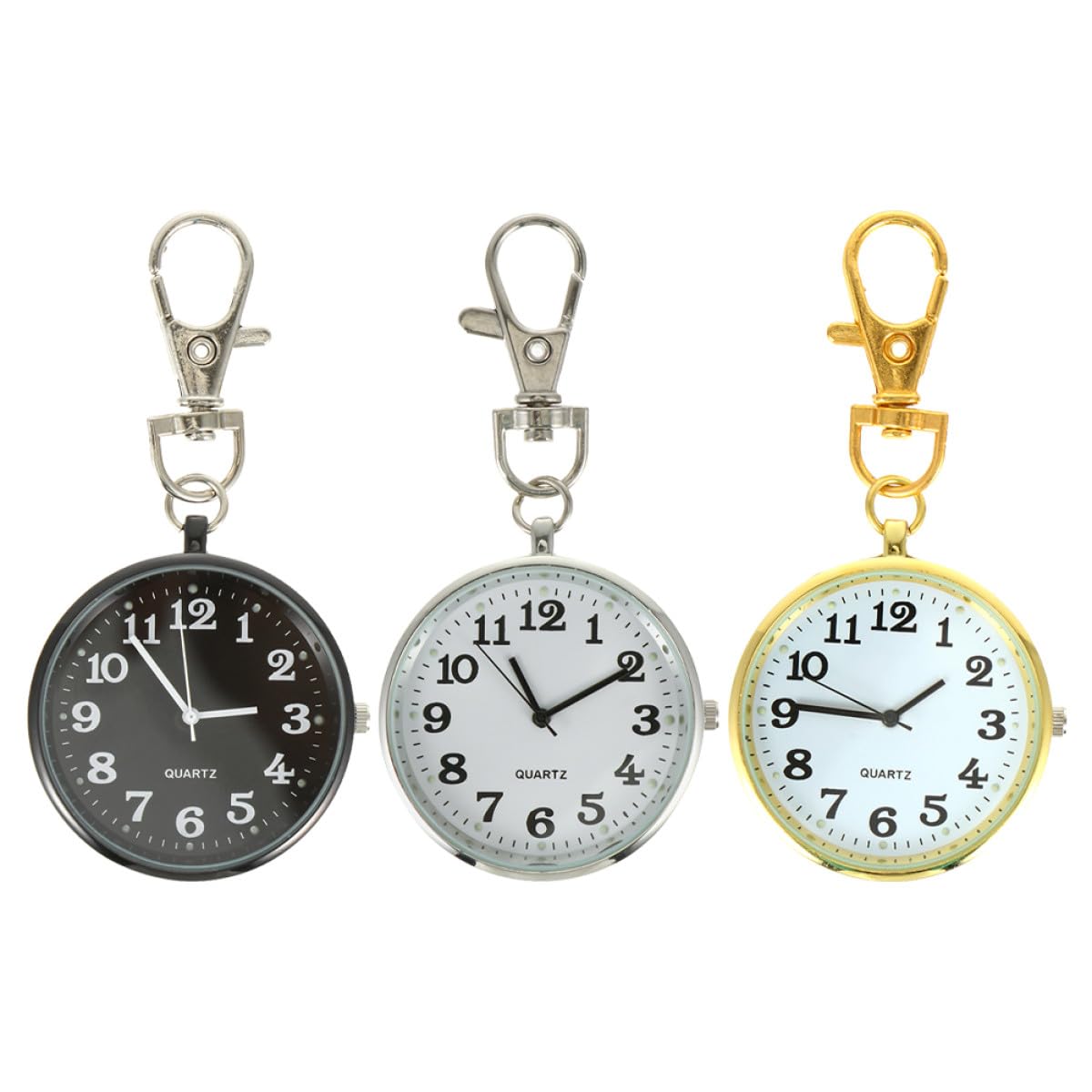 Reloj de bolsillo llavero con dial claro y lectura rápida para colgar fácilmente en el cinturón 8
