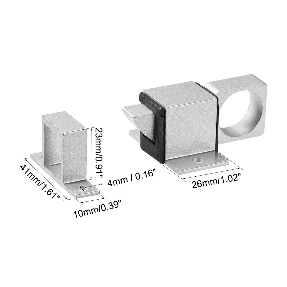 ZEROplus Ferma Porta Telescopico - Metallico, Argento/grigio, Per Porte 700-910 Mm - Foto 10