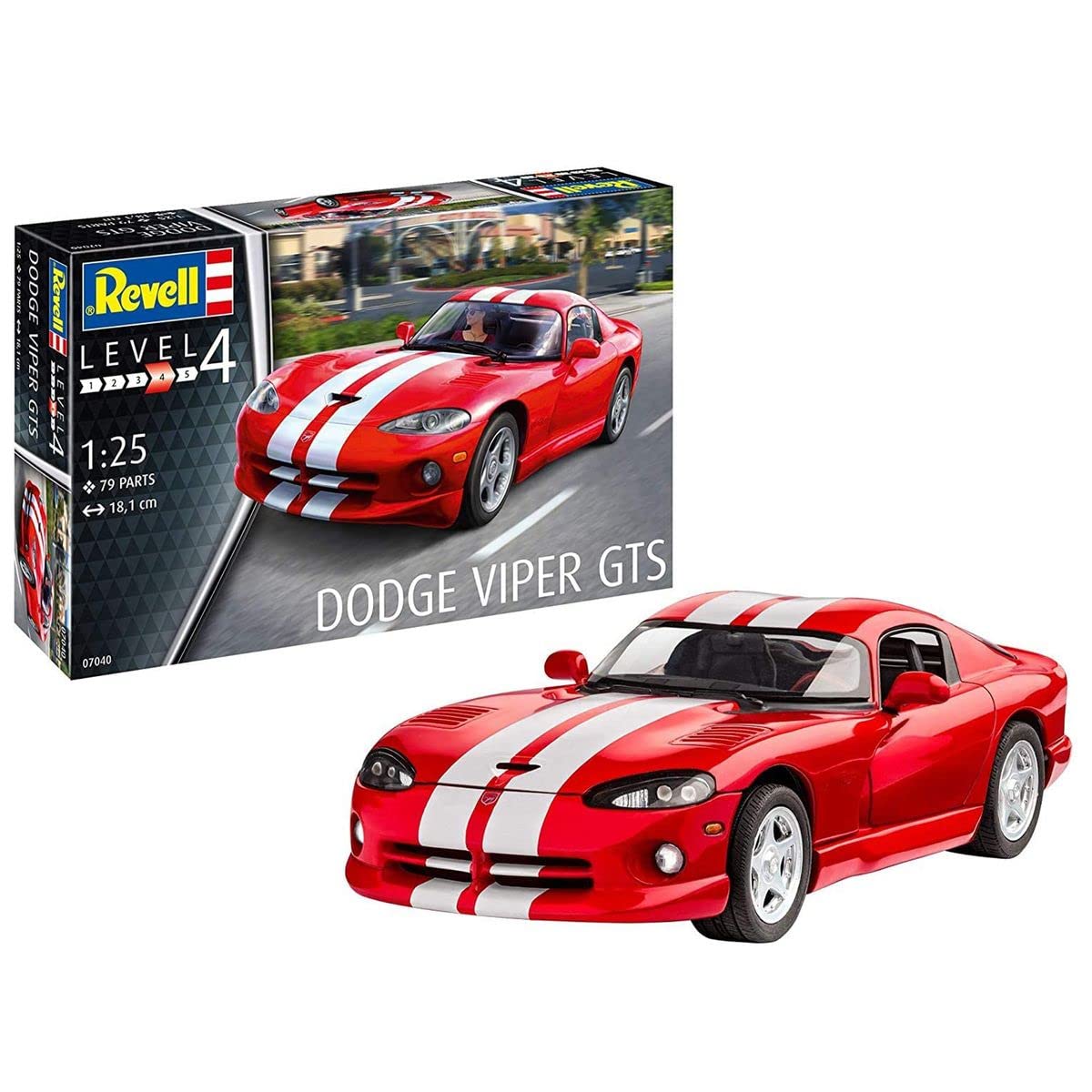 Revell 07040 Maquette Dodge Viper GTS échelle 1 : 25, Niveau 4