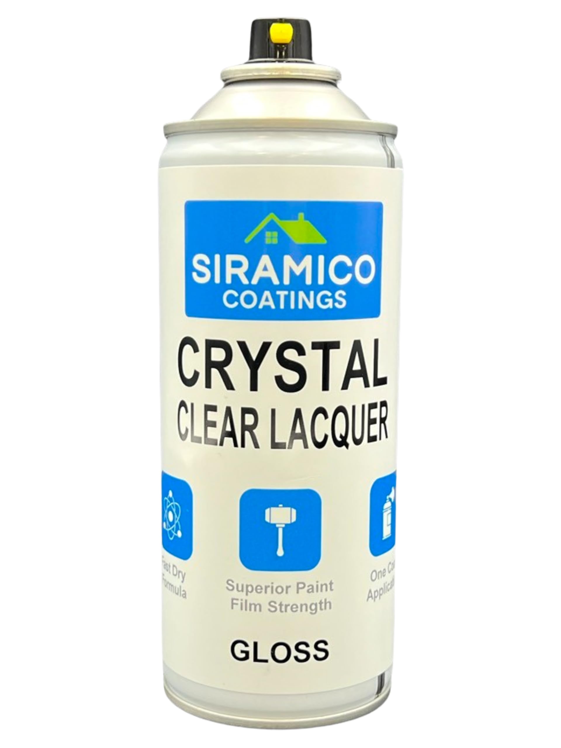 Siramico Coatings Clear Gloss Crystal Clear Lacquer | 400Ml - Clear | Gloss Finish | Interior & Exterior Surfaces For Wood, Metal, Plastics, Glass & Ceramics