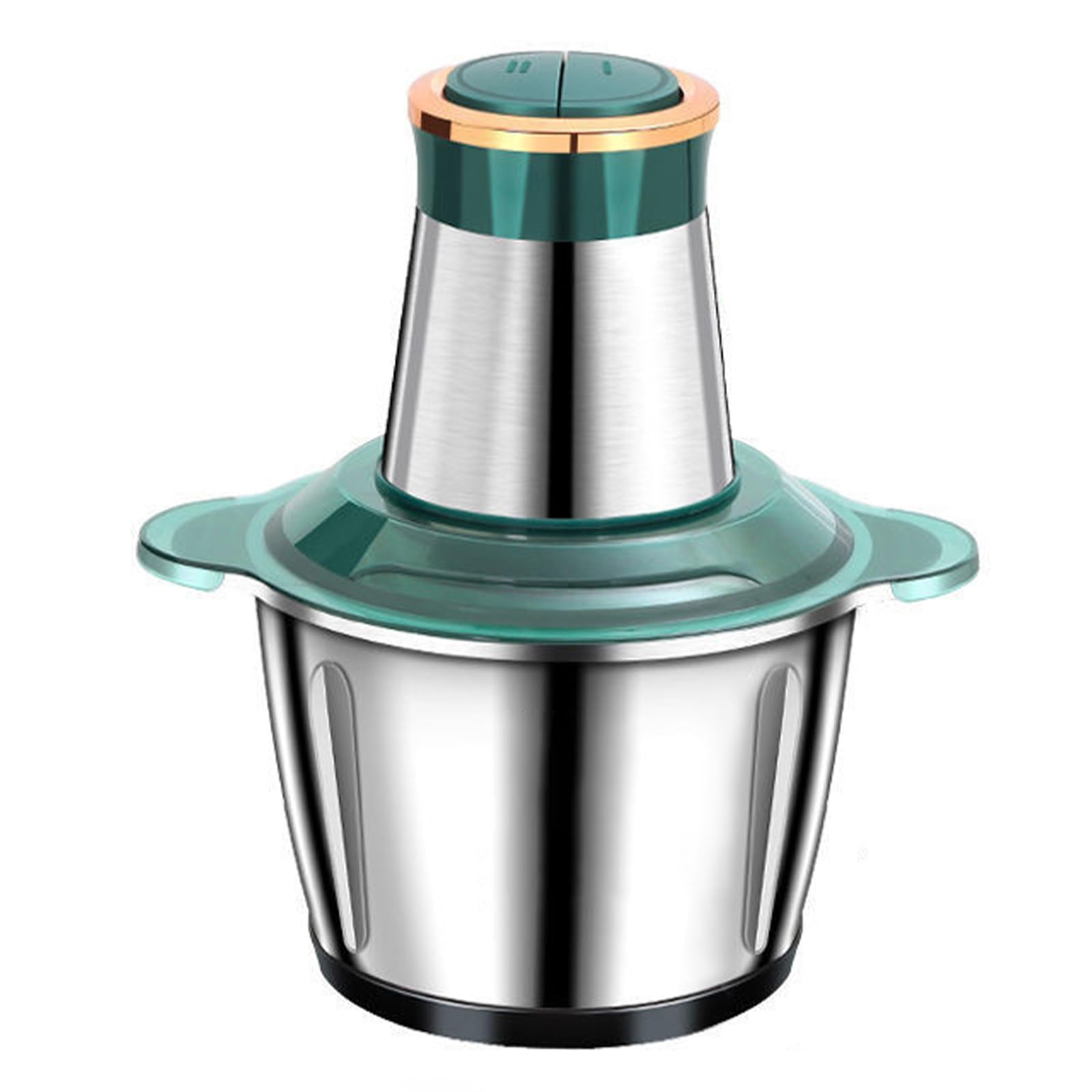 Tritatutto elettrico con ciotola in acciaio inox, 5 l, 500 W, tritacarne a 5 velocità, tritatutto per tritare verdure, frutta, carne, cipolle (B-2L verde)