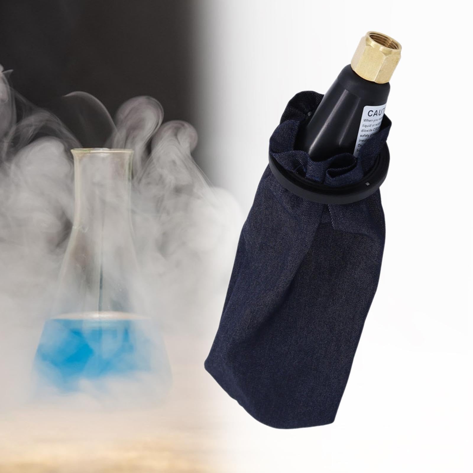 Fabricante de hielo seco fijación para cilindro de CO2 conservación de alimentos portátil fabricante de hielo seco con abrazadera de bolsa de recogida y cono