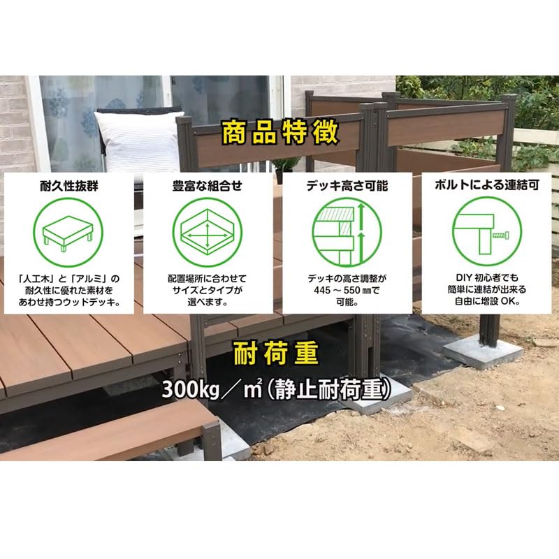 人工木ユニットデッキ3用ボーダーフェンス Amazon.co.jp: ビバホーム 人工木ユニットデッキ用ボーダーフェンス