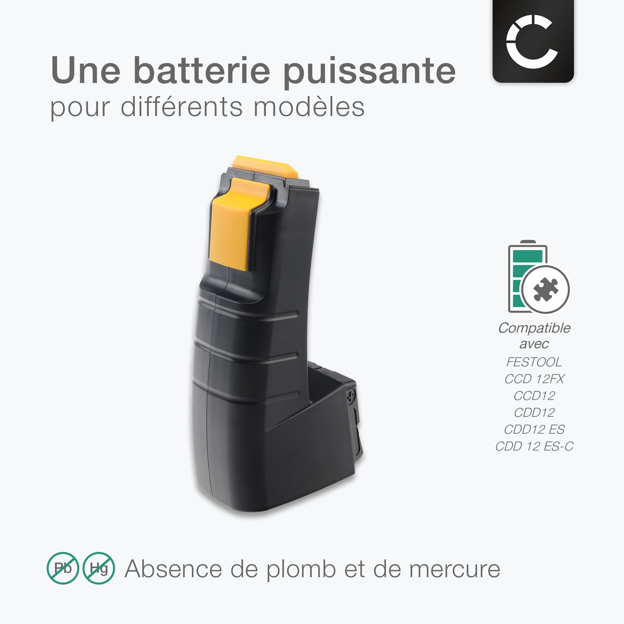 CELLONIC Batterie Compatible avec FESTOOL CDD 12 FX, CCD12, CCD 12, BP 12 C