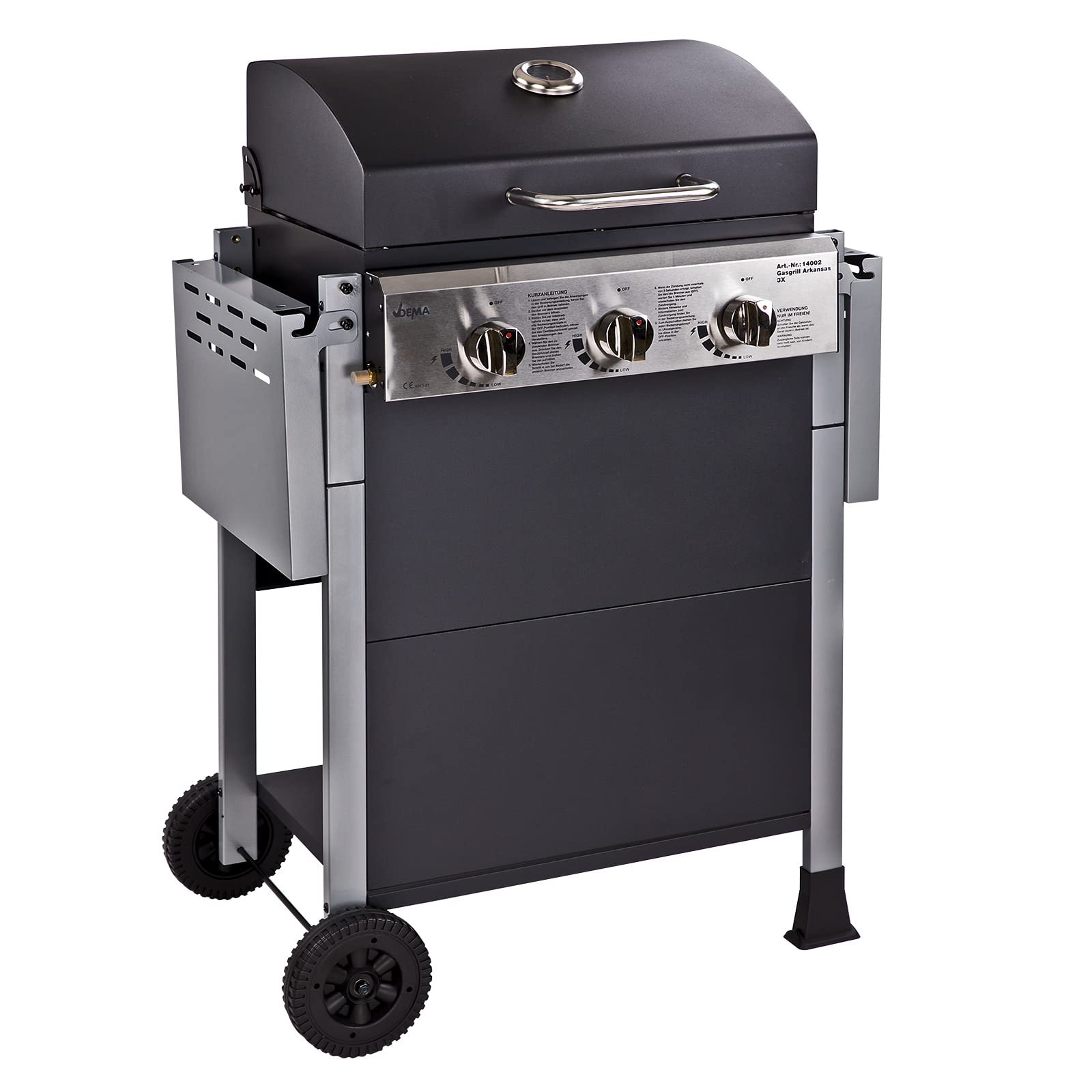 Barbecue a gas a 3 fiamme 8,1 kW 107 x 52 x 103 cm