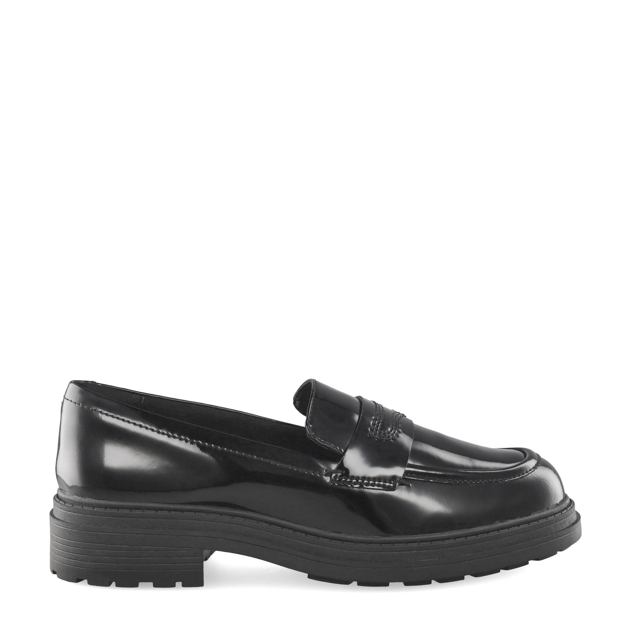 Clarks Women's Black Orinoco3 Edge Patent Loafers, Slip Ons | : 4.5/Standard Fit
