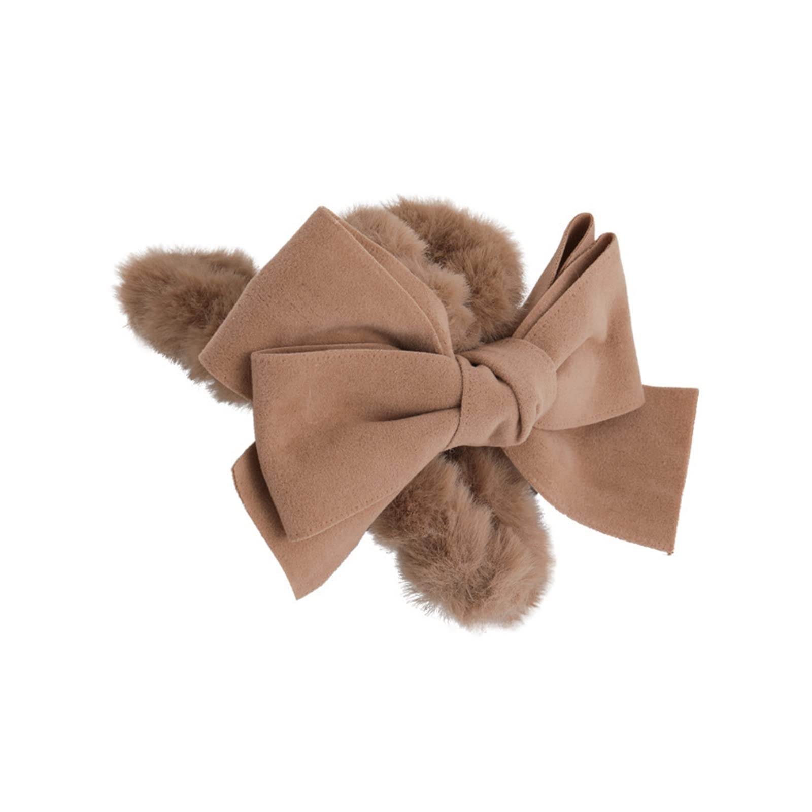 HomeSweety4KPPlush Grab Clip Bow Hair Clip for Women Fashion Sense Shark Clip Hair Card Headpiece (Color : 4KP)