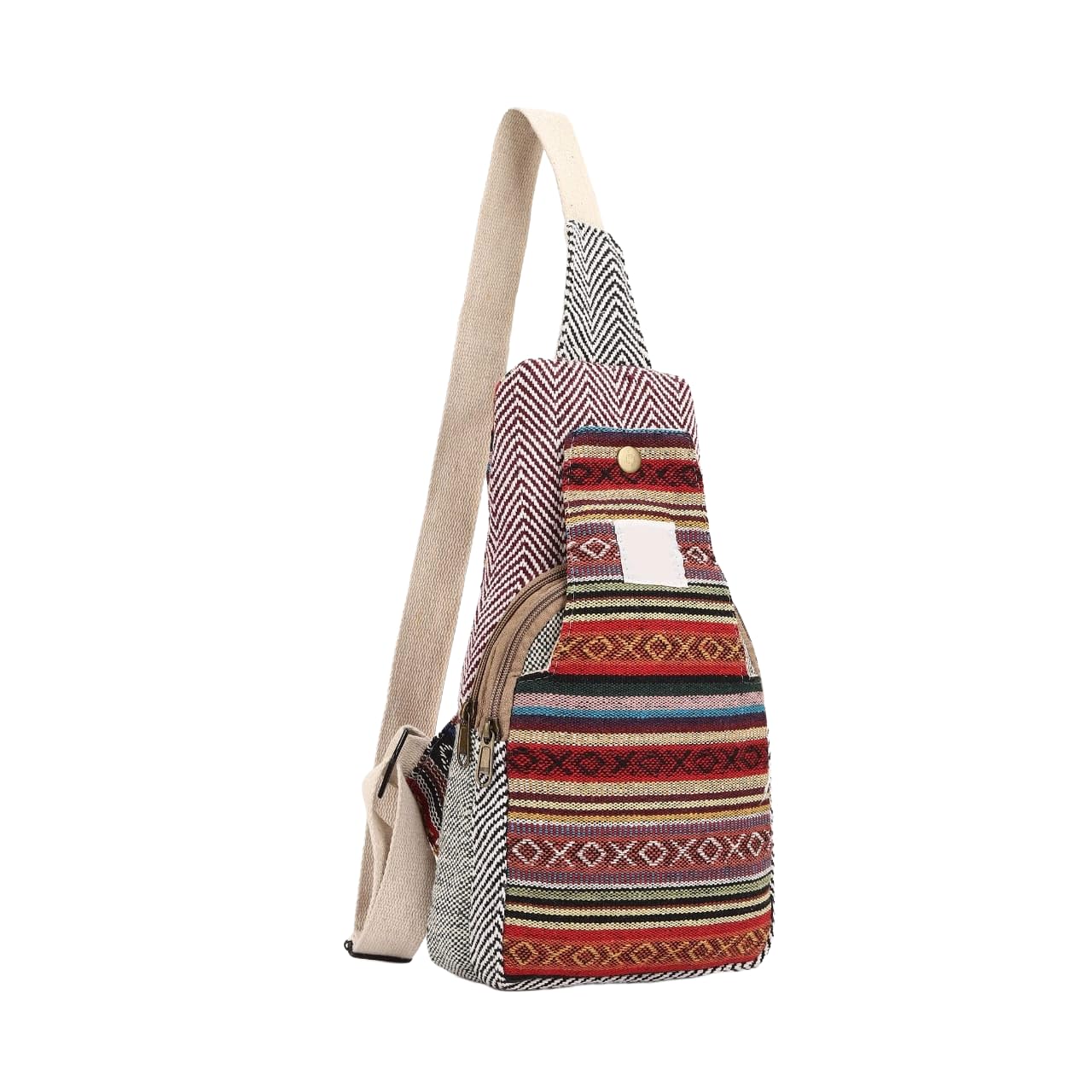 Unisex Boho Side Bag for Men & Women Cotton Sling Crossbody Bag with Adjustable Strap-picture-40