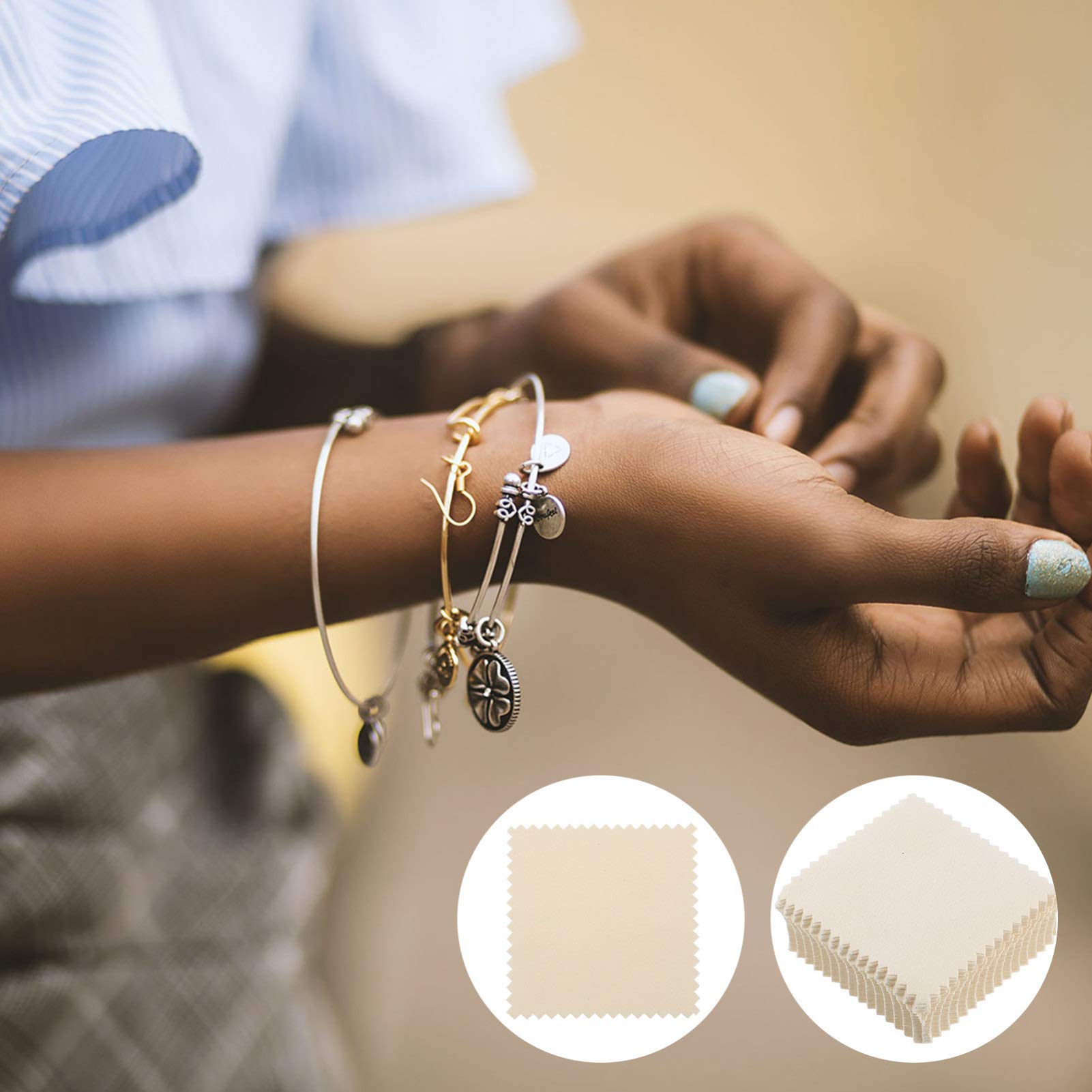 PACKOVE Paño De Limpieza De Plata para Lentes para Anteojos Paño De Limpieza De Joyas Paño De Limpieza del Teléfono Joyas De Plata Esterlina Limpiador De Gafas Pulido