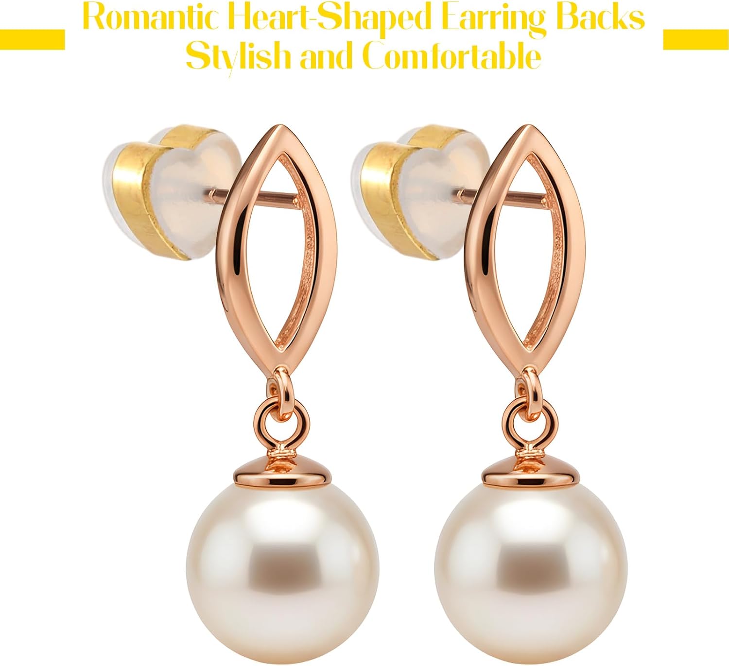 40 Pcs Silicone Flat Earring Backs for Studs Heart Shape Rubber Earring Backs Replacements Safety Locking Back for Studs Earrings - Image 6