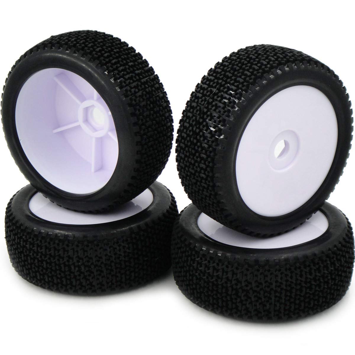 Juego De 4 Neumáticos RC Todoterreno 1/8 | Caucho Resistente 112mm | Reemplazo Para HPI, Hobao VS