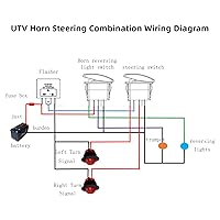 Vista 2 de Kit universal ATV UTV SXS para calle con interruptor basculante, señal de giro, luz intermitente, bocina, relé