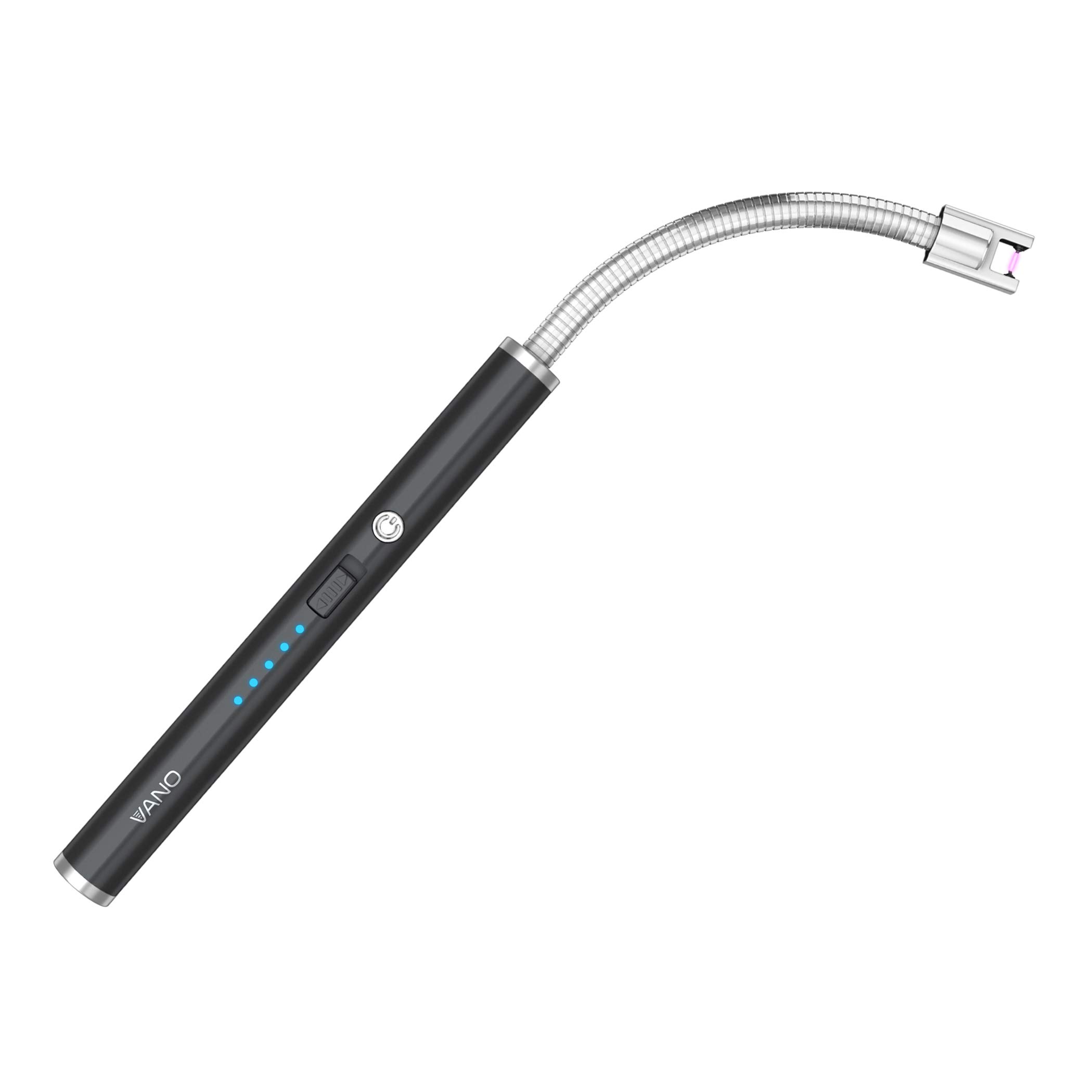 Vano USB Rechargeable Lighter for Candles, Tea Lights and Torches - Flameless with Flexible Long Neck - Splash and Windproof - Also for Gas Stoves and Incense Sticks