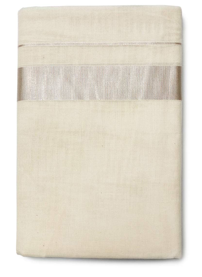 100% Cotton Traditional Mundu Dhoti_Cream with attractive Border_4Mtr-picture-27