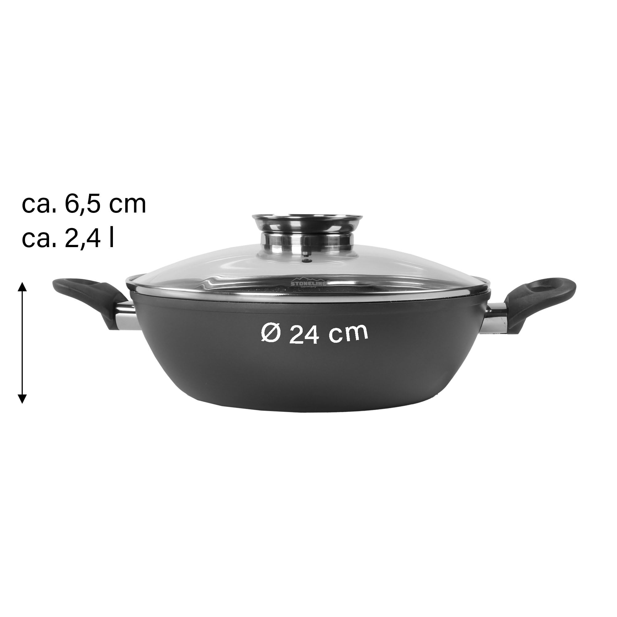 ELO 86675 serveerpannen, 24 cm, zwart