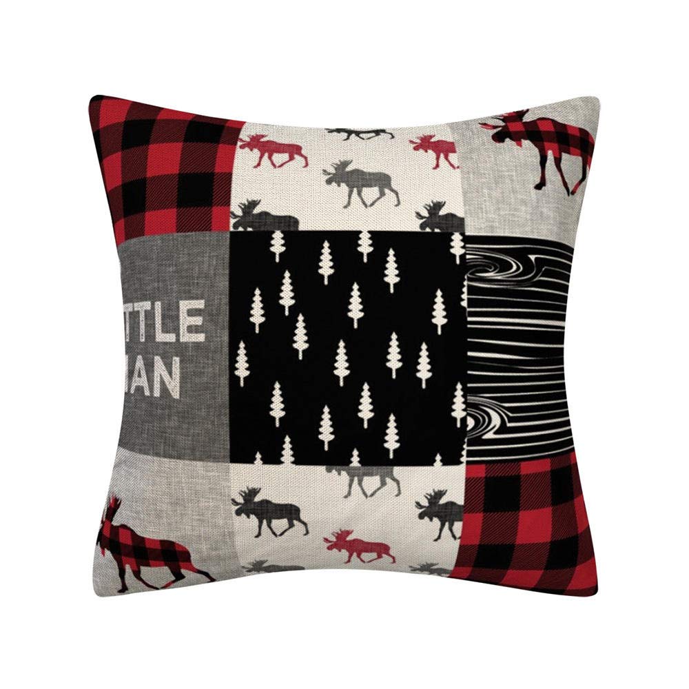4 Piezas Funda de Almohada 60x60cm Celosía Navideña Fundas de Cojín Terciopelo Sencillo y Decorativo para Sofá Camas Dormitorio Coche Lino Cojines Throw Pillow Covers （24x24in）