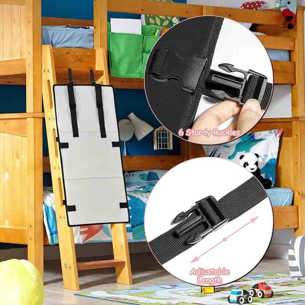 Protection d'échelle de lit superposé pour enfants, housse de sécurité double couche anti-chute avec serrure, protection douce épaisse pour lits d'enfants hauts, bas, pour une installation facile
