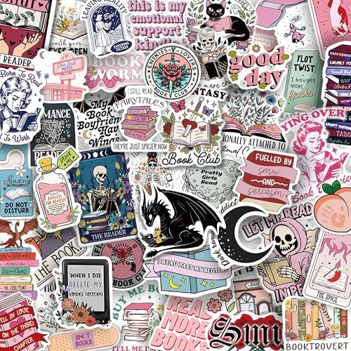200 PCS Book Stickers for Kindle, Bookish Holographic Reading Booktok Sticker Pack for Adult,...