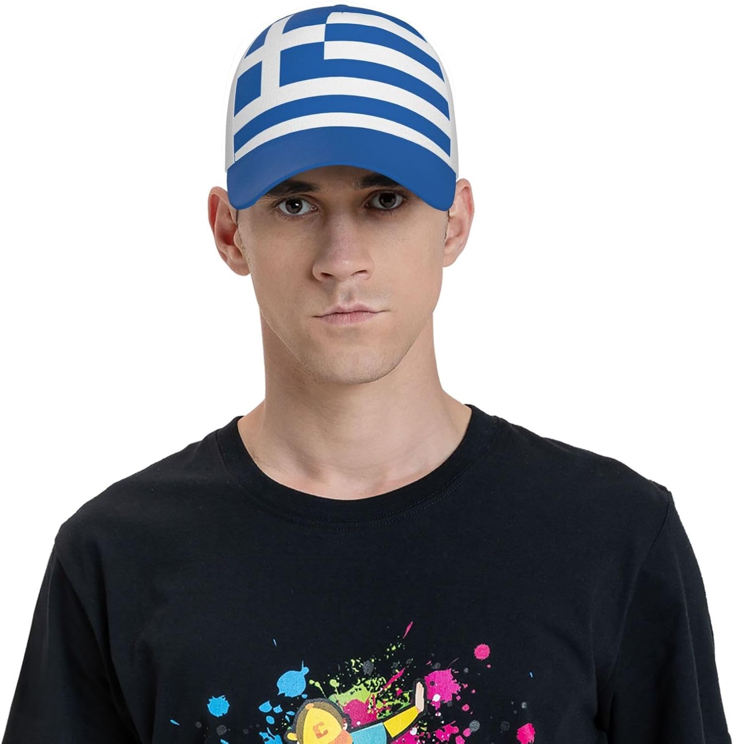Cute Greece Flag Greek Flag Baseball Cap Golf Hat Adjustable Flag Hats Men Women Cap