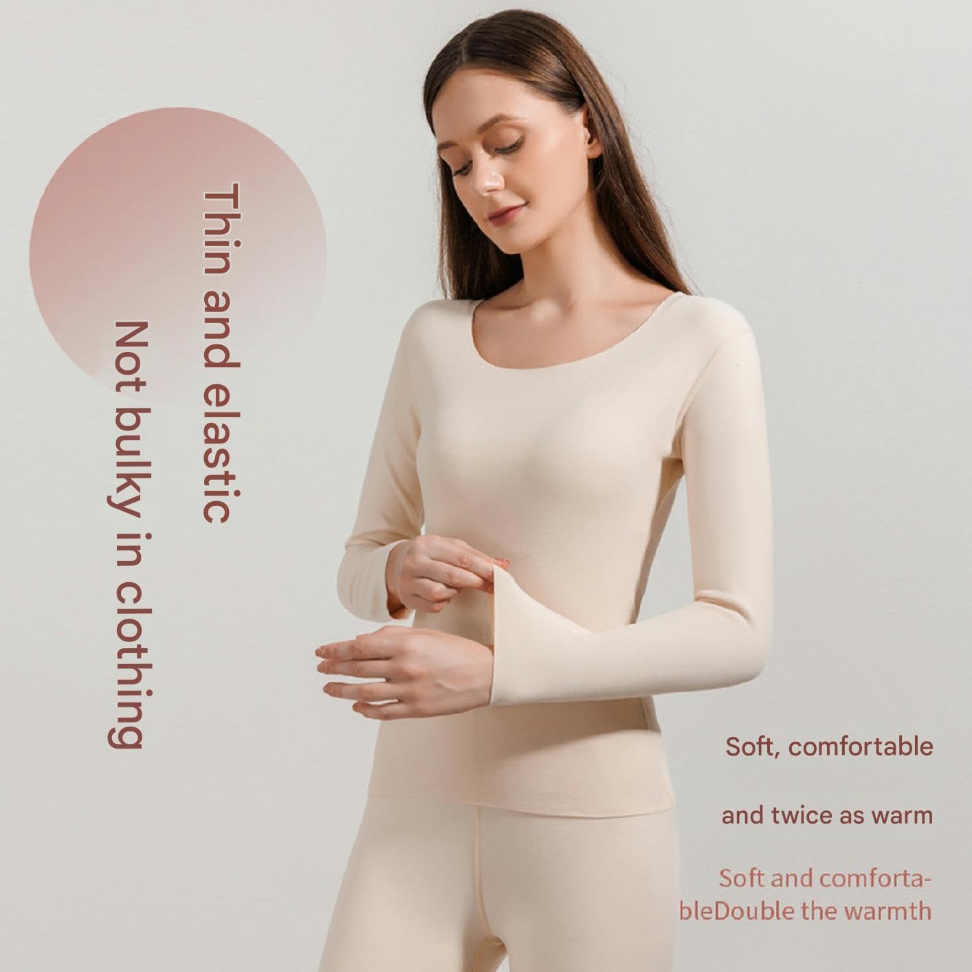 Ropa Termica Mujer Conjunto De Ropa Interior Térmica De Hombres Y Mujeres Sin Costuras Sin Costuras De Doble Cara Otoño E Invierno Más Terciopelo-rojo-3xl