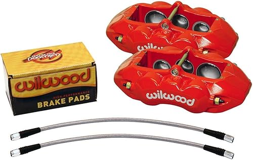KIT DE PINZA, PAD Y LÍNEA WILWOOD, D8-6, 6 PISTON, DELANTERO, 65 - 82 CHEVY CORVETTE, C-2,C-3, CHEVROLET, CORVETTE, WILWOOD, PINZA, ROJO, PIEZA #