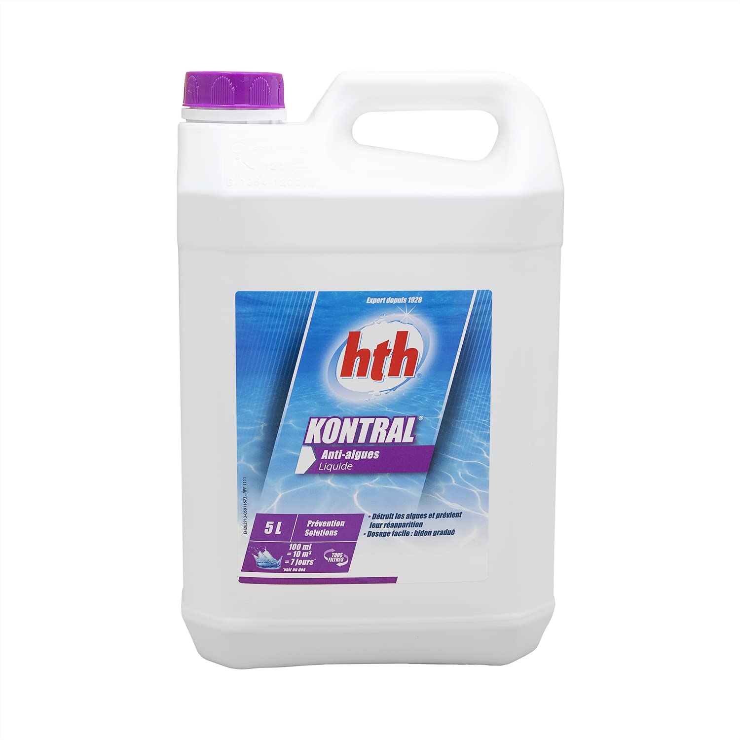 HTH KONTRAL Liquide - 5L | Anti-Algues - Standard + 10 Tests HPS OFFERTS 6 en 1