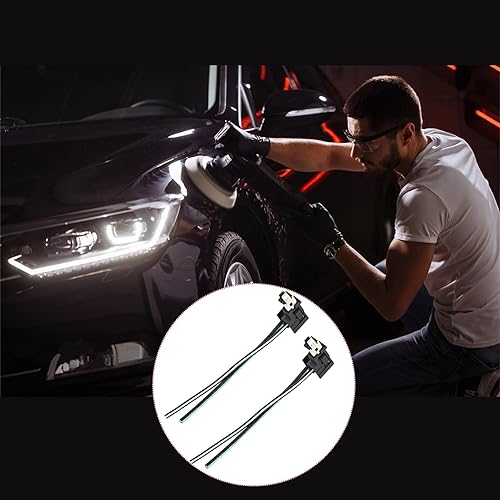 Miniatura 4 de Arnés de cableado de faros delanteros H1, arnés de enchufe de bombilla antiniebla de 12 V-24 V, adaptador de conector de cableado de lámpara para