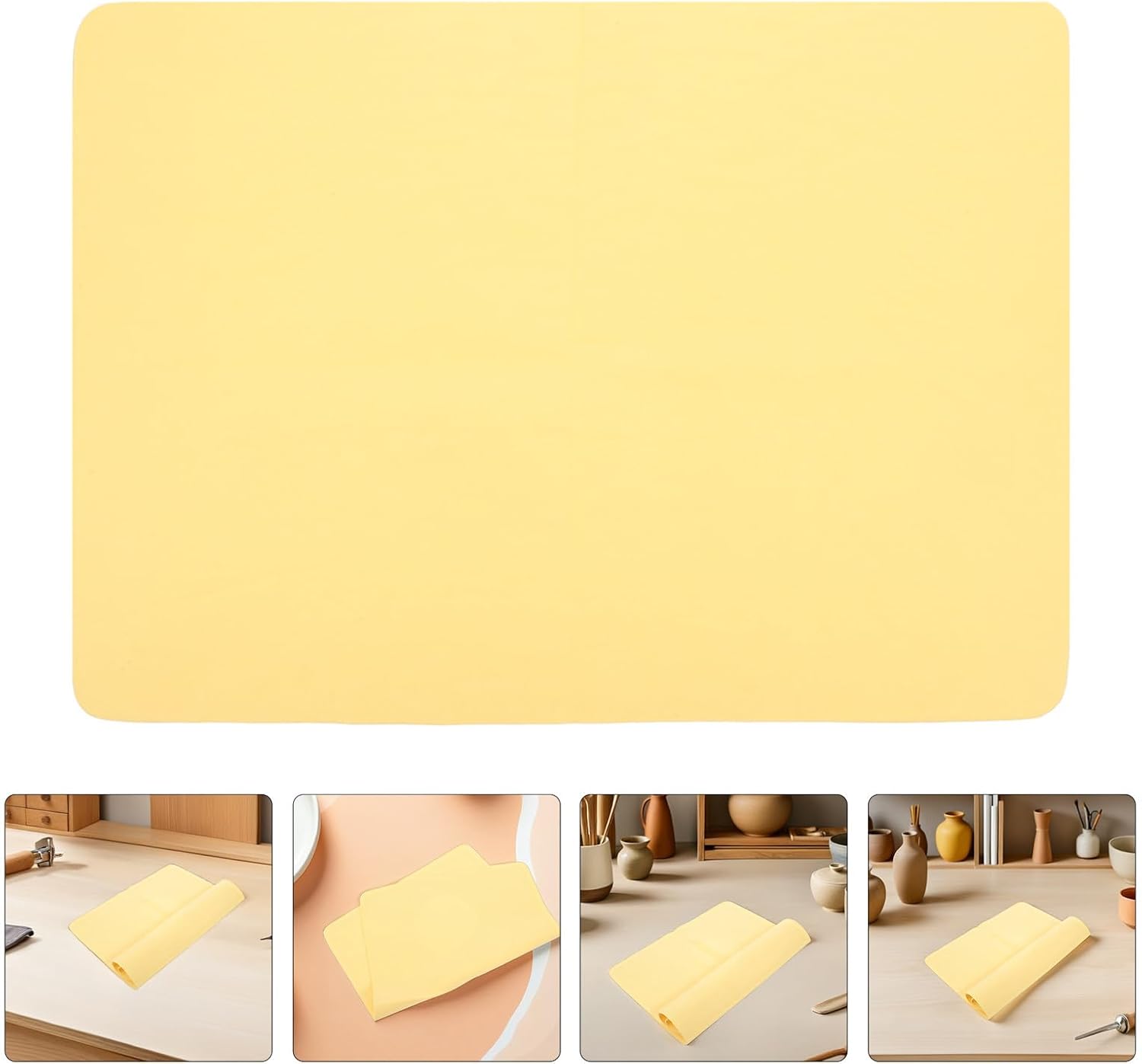 2pcs Yellow Clay Absorbent Cloth Pottery Wheel Bat