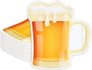 JarThenaAMCS 100Pcs St. Patrick's Day Beer Paper Napkins Slainte Cheers Oktoberfest Disposable Napkins Munich Festival Luncheon Dinner Napkin for German Bavarian Theme Party Birthday Baby Shower