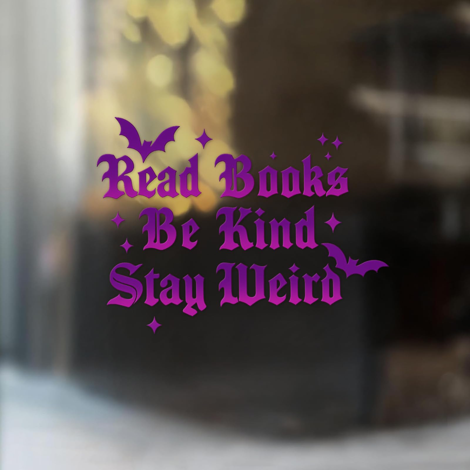 Read Books Be Kind Stay Weird, adesivi per finestrini auto per amanti dei libri, adesivi per lettori di libri, adesivi in vinile impermeabile per paraurti per auto, pareti, finestre
