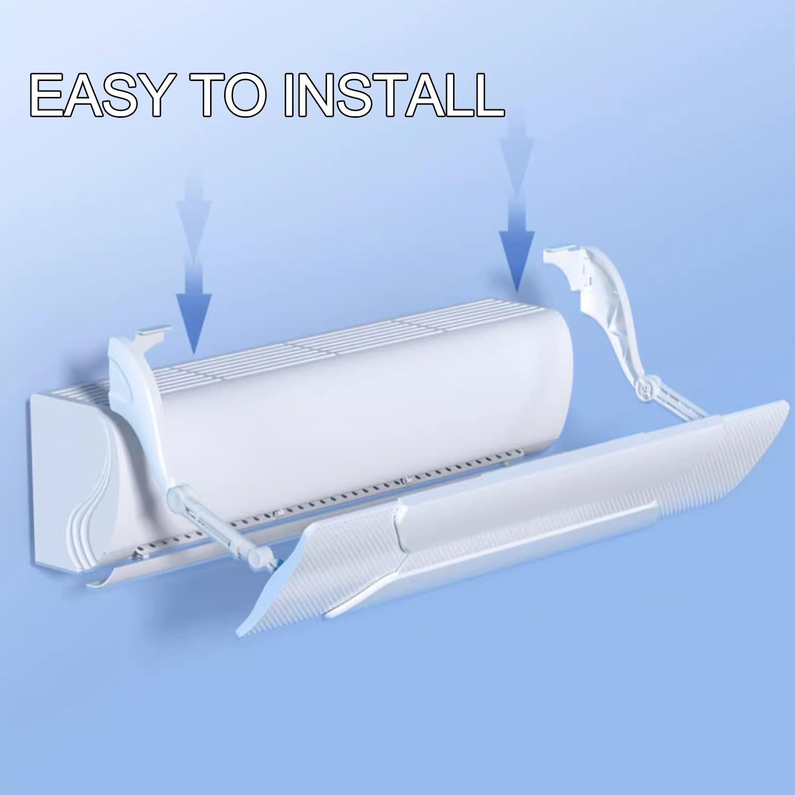 Griglia di ventilazione regolabile r 180° per condizionatore d'aria montata lateralmente per casa e ufficio Controllo del flusso d'aria ad alta efficienza energetica e direzione personalizzabile