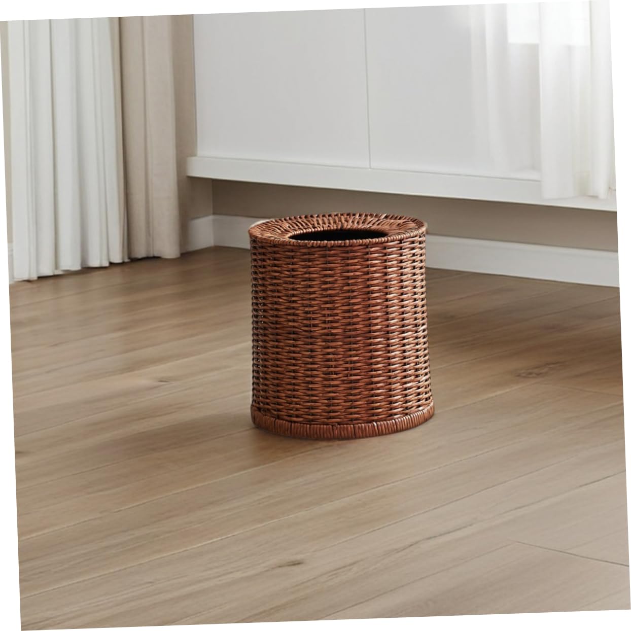 Cestino Per Rifiuti in Rattan Da Con Secchio in Plastica Rimovibile Adatto Per Bagno Camera Da e Ufficio