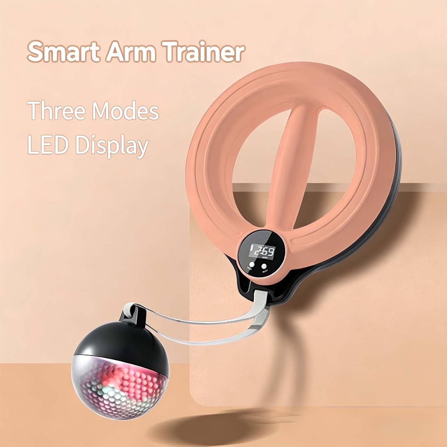 Upgrade Hoop for Arms and Shoulder Exercise Equipment, Smart Flabby Arm Exerciser with Digital Tracker, 1.21lbs Pc Hand-Crank Forearm Workout for Upper Body Toning Home Gym