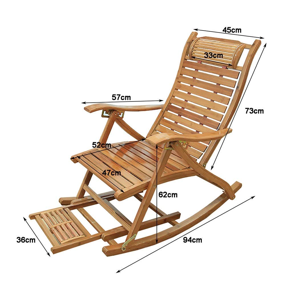 Amazon.co.jp: ロッキングチェア、リーニングバンブーチェア