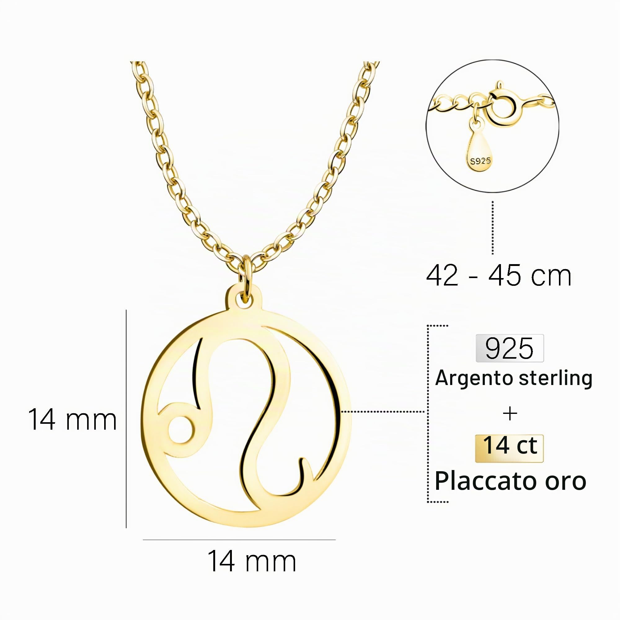 Sofia Milani - Collana da Donna in Argento 925 - Ciondolo a Segno Zodiacale