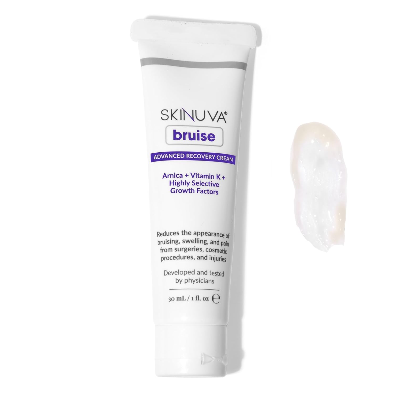 Skinuva® Bruise Advanced Recovery Cream - Topical Bruise Cream Formulated with Growth Factors, Arnica & Vitamin K (1 oz)