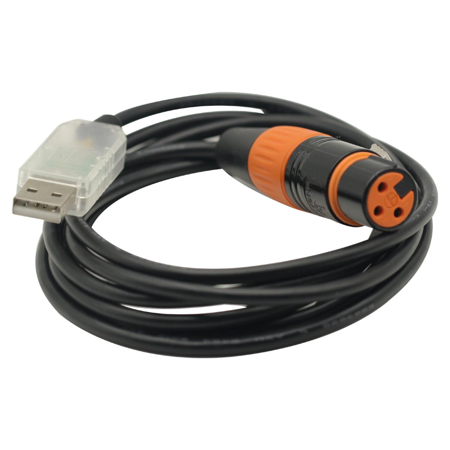 Cable adaptador de interfaz USB a DMX para PC DMX512, regulador de intensidad FT232 RS485 DMX, cable de conversión de señal USB para DMXControl ArtNet MagicQ QLC FREESTYLER, cable convertidor serie
