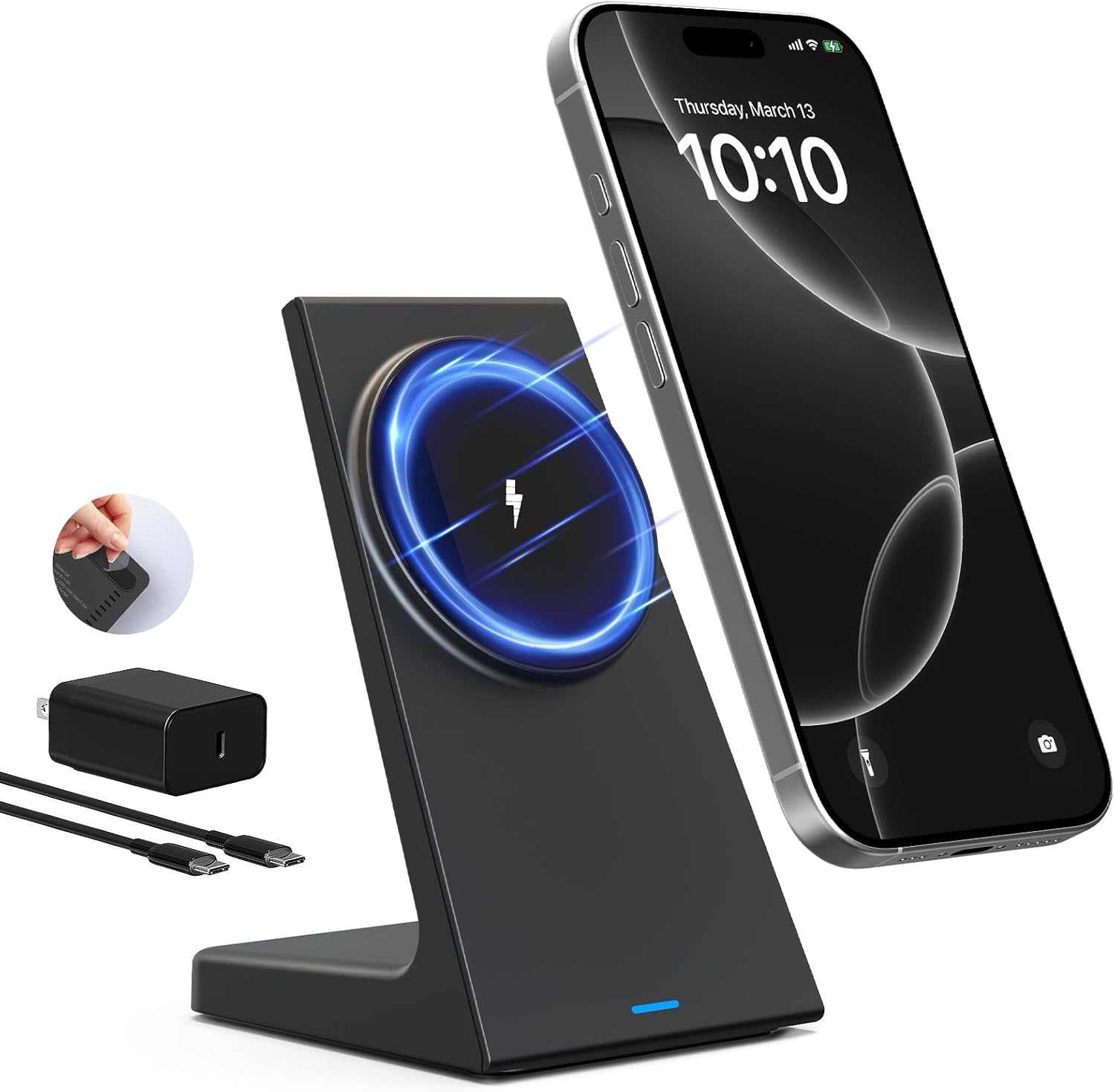 20w Fast Mag-Safe Charger Stand,Stickable Desk Magnetic Wireless Charging with 25w PD Adapter,Office Magnetic Phone Charger for iPhone 16e/16/16 Pro/16 Plus/16 Pro Max/15/14/13/12 Series 20w Fast Mag-Safe Charger Stand,Stickable Desk Magnetic Wireless Charging with 25w PD Adapter,Office Magnetic Phone Charger for iPhone 16e/16/16 Pro/16 Plus/16 Pro Max/15/14/13/12 Series