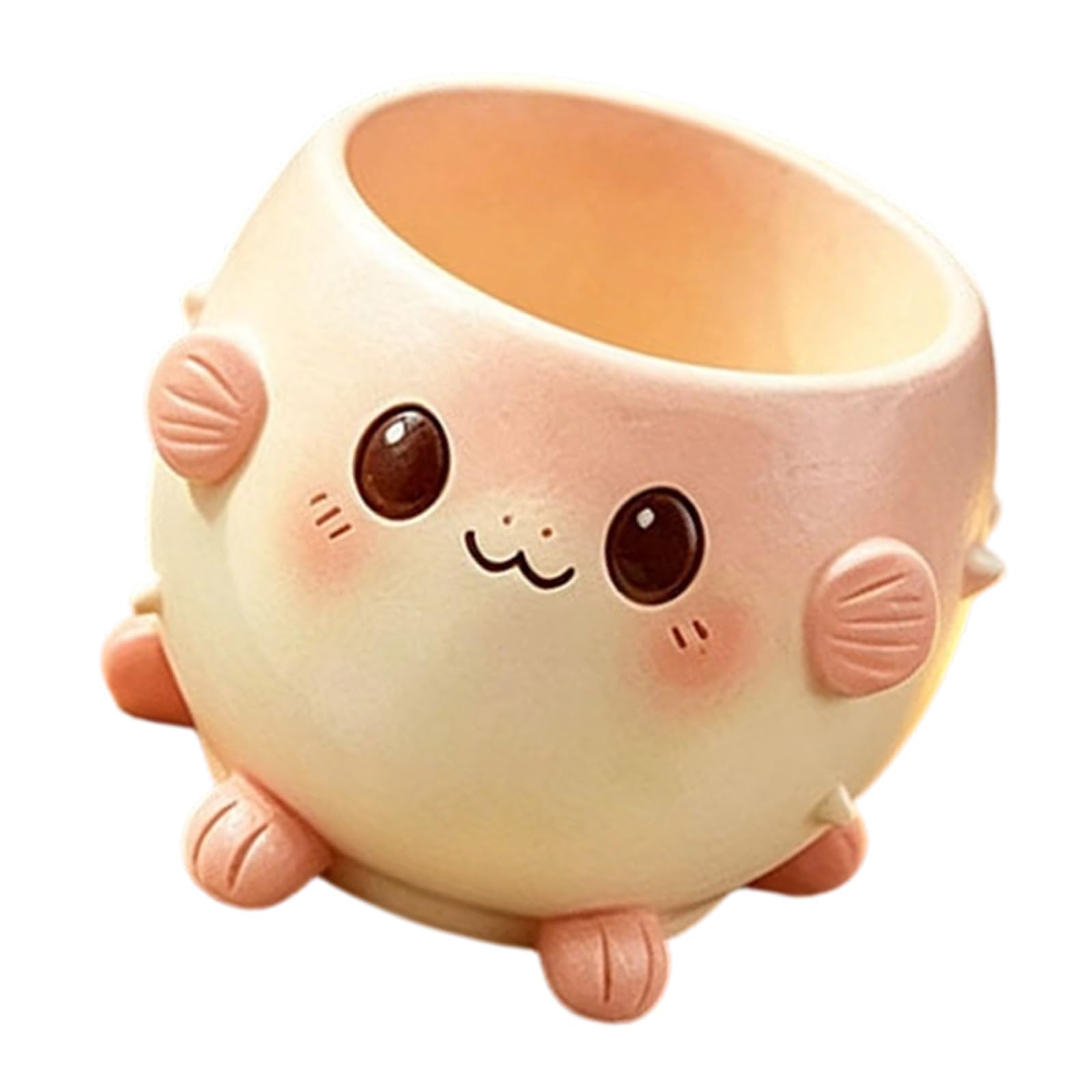 HZGFNBZ Cheerful Miniature Resin Flower Pots Container Featuring Adorable Pet Shape Suitable for Desktop Decoration and Small Plant Resin Plant Container