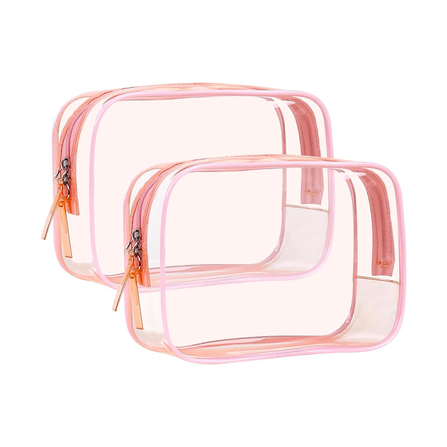 L0famy2 Pack Clear Travel Toiletries Bag, Portable Waterproof Cosmetic Makeup Bags, TSA Approved Toiletry Bag Clear Makeup Bag, Holiday Essentials for Women, for Women Men
