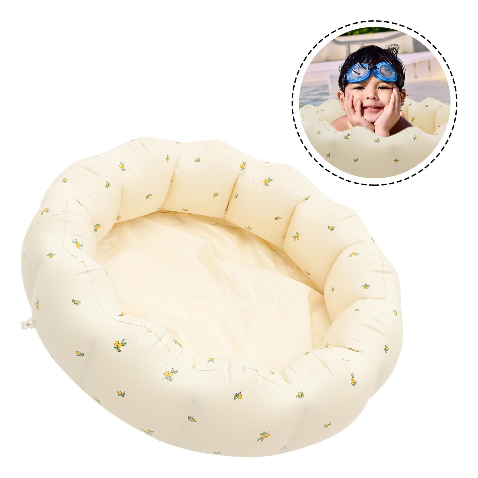 Piscina Blanco PVC para Inflable Niños y Pequeños Bebés