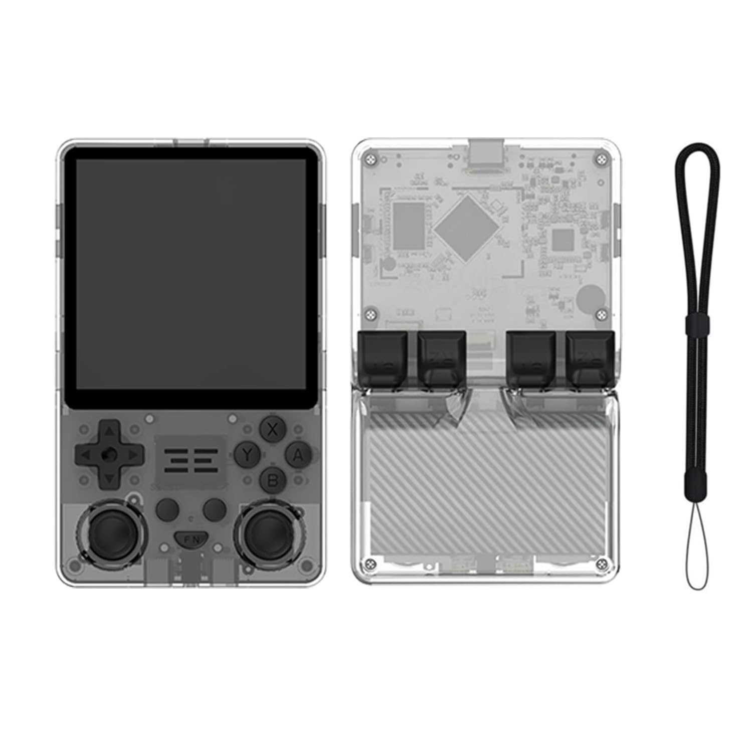 NOUKAJU Case for R36S, Game Console Case,Anti-Drop, Anti-Scratch,Shockproof,Silicone Protective Cover for R36S Handheld Game Console(Clear)